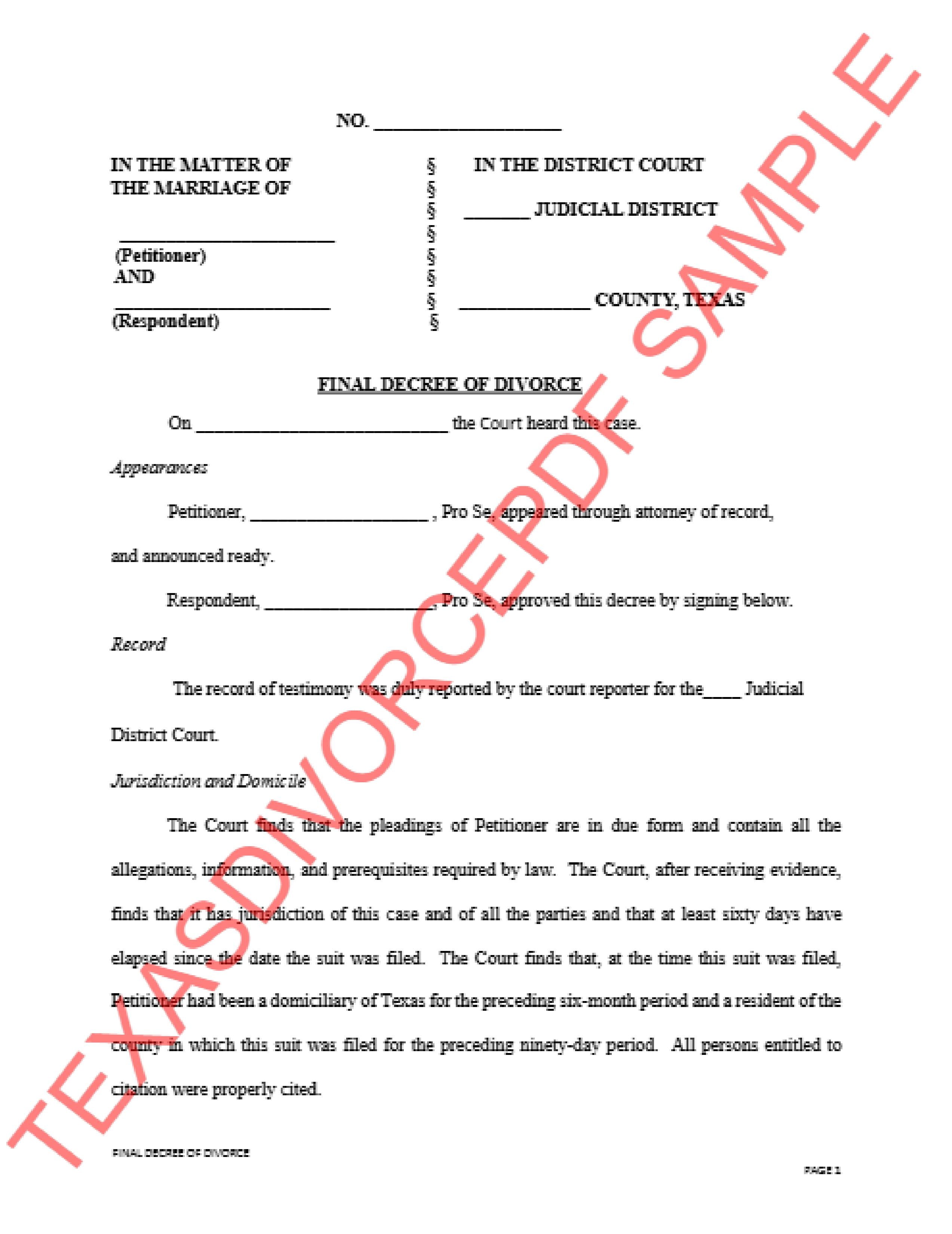 How To File For Divorce in Texas Without A Lawyer/Uncontested/No Children