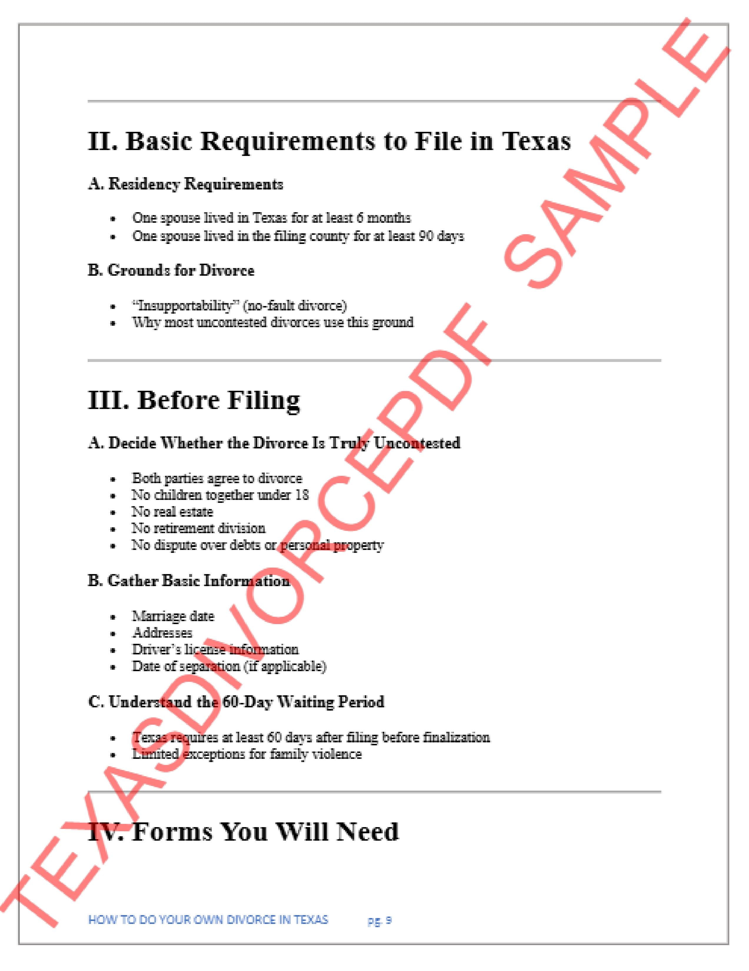 How To File For Divorce in Texas Without A Lawyer/Uncontested/No Children